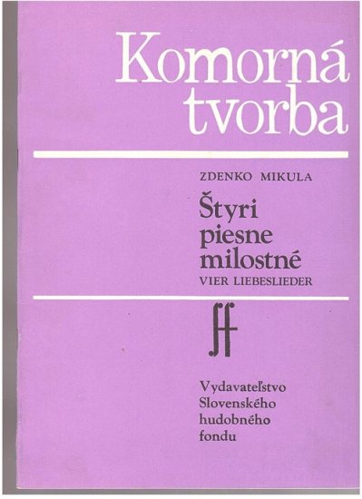 Štyri piesne milostné - Kliknutím na obrázek zavřete