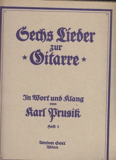 Sechs Lieder zur Gitarre sešit 1 - Kliknutím na obrázek zavřete